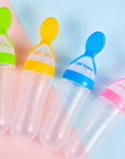 Baby Silicone Squeezing Feeding Bottle